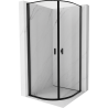 Mexen Mist cabine de douche semi-circulaire pivotante 90 x 90 cm, cadre noir, noir - 8A31-090-090-70-70