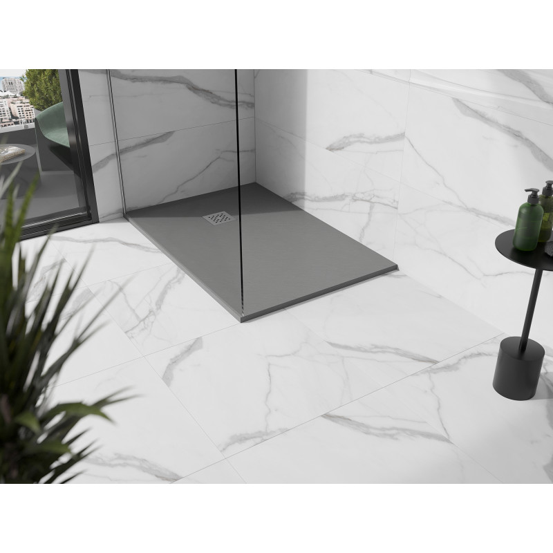 Mexen Stone+ receveur de douche en composite rectangulaire 90 x 80 cm, gris-béton - 44618090