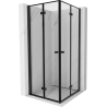 Mexen Mist-F Duo cabine de douche pliante 110 x 110 cm, cadre noir, noir - 8A6-110L-110P-70-70