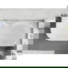 Mexen Silo baignoire îlot d'angle droite structuré 150 x 75 cm, blanc/gris, trop-plein nickel brossé - 52891507562P-97