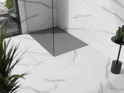Mexen Stone+ receveur de douche en composite rectangulaire 100 x 80 cm, Gris-Béton - 44618010