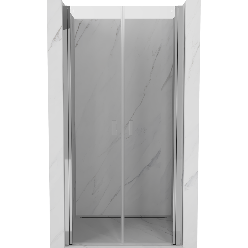 Portes de douche battantes Mexen Mist 95 cm, transparent, chrome - 8A7-095-000-01-00