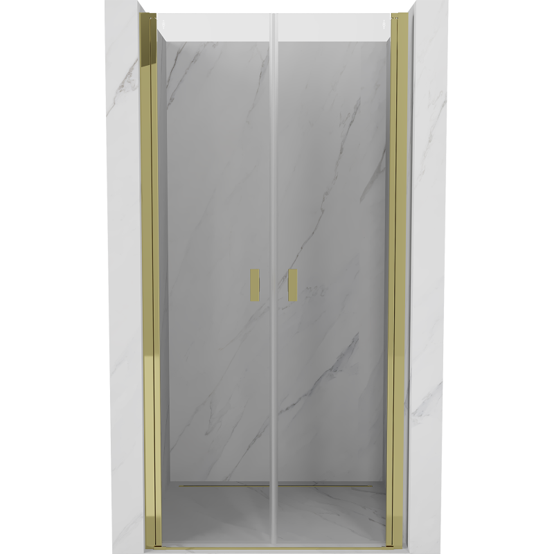 Mexen Mist porte de douche pivotante 85 cm, transparent, doré - 8A7-085-000-50-00
