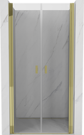Mexen Mist porte de douche pivotante 100 cm, transparent, doré - 8A7-100-000-50-00