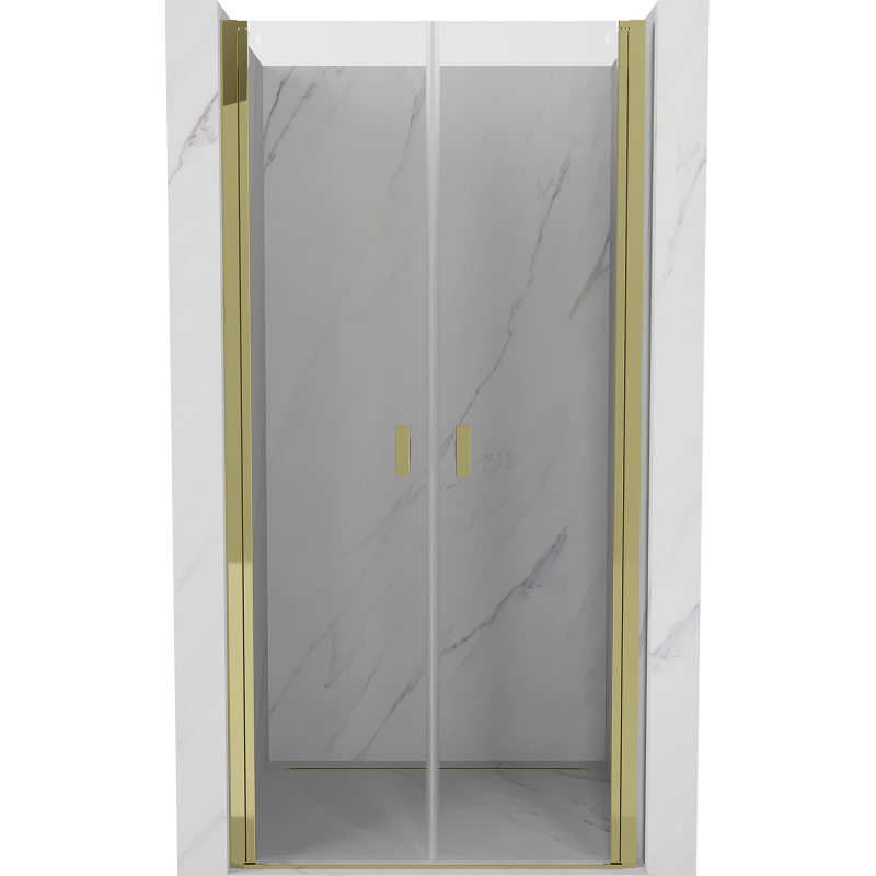 Mexen Mist porte de douche pivotante 110 cm, transparent, doré - 8A7-110-000-50-00