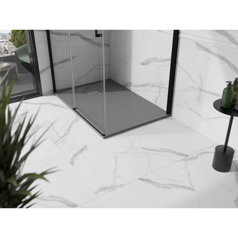 Mexen Stone+ receveur de douche en composite rectangulaire 120 x 80 cm, gris béton - 44618012