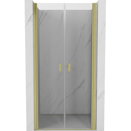 Mexen Mist porte de douche pivotante 85 cm, transparent, doré brossé - 8A7-085-000-55-00