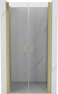 Mexen Mist porte de douche pivotante 85 cm, transparent, or brossé - 8A7-085-000-55-00