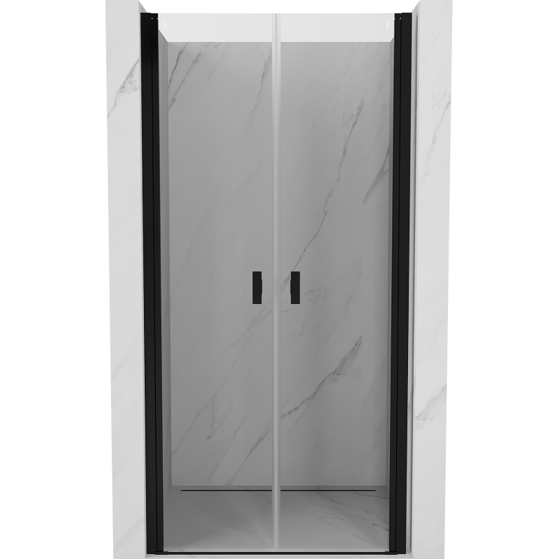 Mexen Mist porte de douche pivotante 70 cm, transparente, noire - 8A7-070-000-70-00