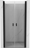 Mexen Mist porte de douche battante 85 cm, transparentes, noires - 8A7-085-000-70-00