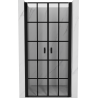 Mexen Mist porte de douche pivotante 85 cm, grille noire, noir - 8A7-085-000-70-77