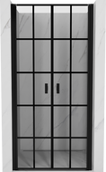 Mexen Mist porte de douche pivotante 85 cm, grille noire, noir - 8A7-085-000-70-77