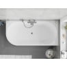 Mexen Silo baignoire autoportante d'angle droit rainurée 170 x 80 cm, blanc/gris, trop-plein gun gray brossé - 52891708062P-66