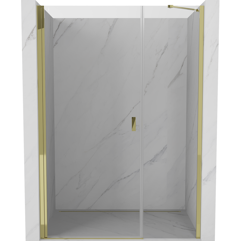 Mexen Mist-B porte de douche pivotante 100 cm, transparent, doré - 8A2-100-001-50-00