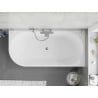Mexen Silo baignoire autoportante d'angle droite rainurée 170 x 80 cm, blanc/gris, trop-plein gun metal - 52891708062P-95