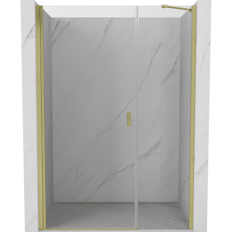 Mexen Mist-B porte de douche pivotante 100 cm, transparent, or brossé - 8A2-100-001-55-00
