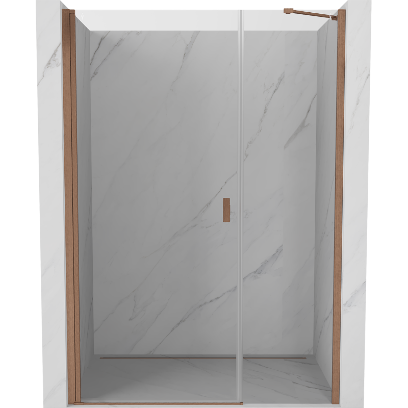 Mexen Mist-B porte de douche pivotante 95 cm, transparent, cuivre brossé - 8A2-095-001-65-00