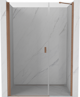 Mexen Mist-B porte de douche pivotante 120 cm, transparent, cuivre brossé - 8A2-120-001-65-00