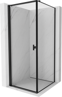 Mexen Mist-B cabine de douche pivotante gauche 100 x 100 cm, cadre noir, noir - 8A2T-100-100-70-70-L