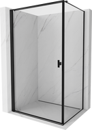 Mexen Mist-B cabine de douche battante gauche 80 x 110 cm, cadre noir, noir - 8A2T-080-110-70-70-L