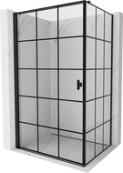 Mexen Mist-B cabine de douche pivotante gauche 70 x 85 cm, grille noire, noire - 8A2T-070-085-70-77-L