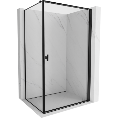 Mexen Mist-B cabine de douche battante droite 100 x 95 cm, cadre noir, noir - 8A2T-100-095-70-70-P