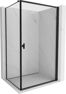 Mexen Mist-B cabine de douche pivotante droite 100 x 95 cm, cadre noir, noir - 8A2T-100-095-70-70-P