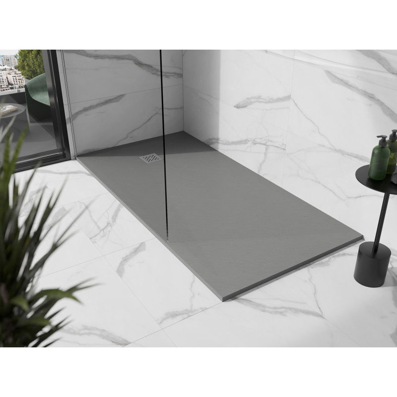 Mexen Stone+ receveur de douche en composite rectangulaire 180 x 100 cm, gris-béton - 44611018