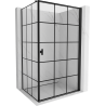 Mexen Mist-B cabine de douche pivotante droite 100 x 120 cm, grille noire, noire - 8A2T-100-120-70-77-P