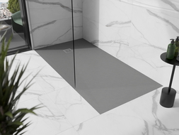 Mexen Stone+ receveur de douche en composite rectangulaire 180 x 100 cm, Gris-Béton - 44611018