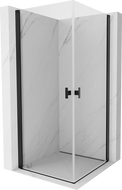 Mexen Mist-B Duo cabine de douche pivotante 85 x 85 cm, transparente, noire - 8A2-085-085-70-00