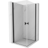 Mexen Mist-B Duo cabine de douche pivotante 90 x 90 cm, transparent, noire - 8A2-090-090-70-00