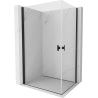 Mexen Mist-B Duo cabine de douche battante 100 x 90 cm, transparente, noire - 8A2-100-090-70-00