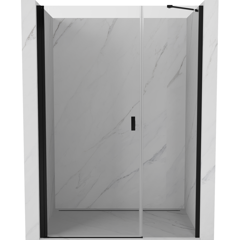 Mexen Mist-B porte de douche pivotante 100 cm, transparent, noir - 8A2-100-001-70-00