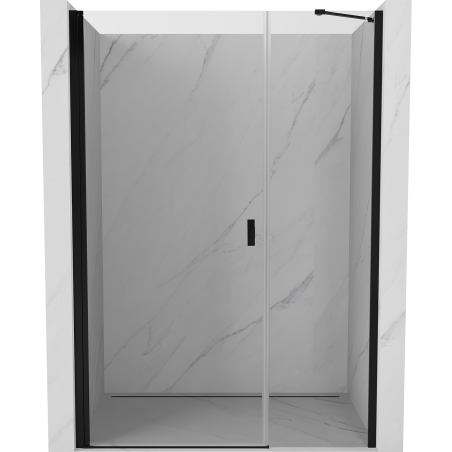 Mexen Mist-B porte de douche battante 120 cm, transparent, noir - 8A2-120-001-70-00