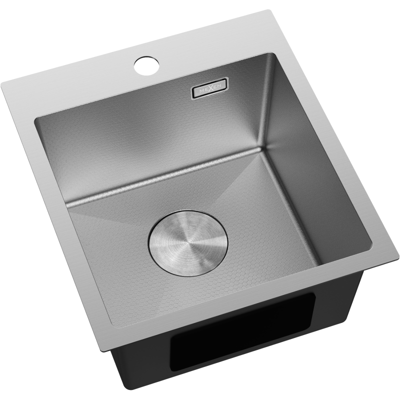 Mexen Solix évier en acier inoxydable 1 bac 400 x 450 mm, inox HC - 6401401000-01HC