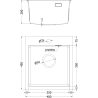 Mexen Solix évier en acier inoxydable 1 bac 400 x 450 mm, or HC - 6401401000-55HC