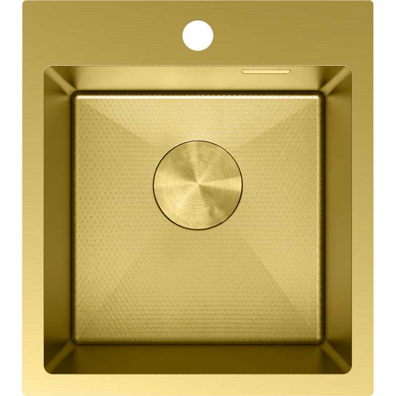 Mexen Solix évier en acier inoxydable 1 bac 400 x 450 mm, doré HC - 6401401000-55HC