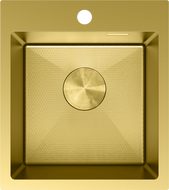 Mexen Solix évier en acier inoxydable 1 bac 400 x 450 mm, doré HC - 6401401000-55HC