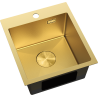 Mexen Solix évier en acier inoxydable 1 bac 400 x 450 mm, doré HC - 6401401000-55HC