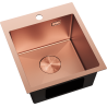 Mexen Solix évier en acier 1 bac 400 x 450 mm, cuivre - 6401401000-65