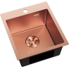 Mexen Solix évier en acier inoxydable 1-bac 400 x 450 mm, cuivre HC - 6401401000-65HC