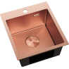 Mexen Solix évier en acier inoxydable à 1 bac 400 x 450 mm, cuivre HC - 6401401000-65HC