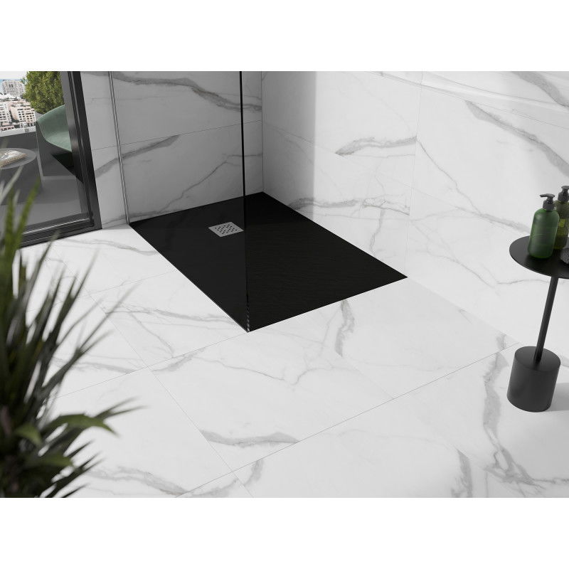 Mexen Stone+ receveur de douche rectangulaire en composite 110 x 70 cm, noir - 44707011