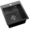 Mexen Solix évier en acier inoxydable 1-bac 400 x 450 mm, noir HC - 6401401000-70HC