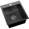 Mexen Solix évier en acier inoxydable 1-bac 400 x 450 mm, noir HC - 6401401000-70HC