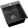 Mexen Solix évier en acier inoxydable à 1 bac 400 x 450 mm, noir HC - 6401401000-70HC