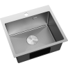 Mexen Solix évier en acier inoxydable 1 bac 500 x 450 mm, inox HC - 6402501000-01HC