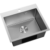 Mexen Solix évier en acier inoxydable 1 bac 500 x 450 mm, inox HC - 6402501000-01HC