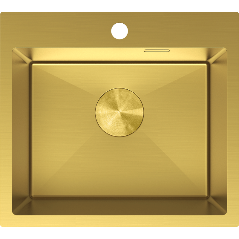 Mexen Solix évier en acier inoxydable à 1 bac 500 x 450 mm, doré - 6402501000-55